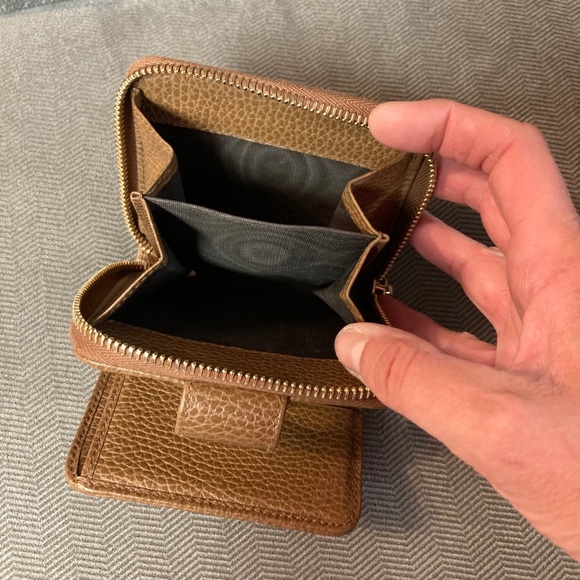 AUTHENTIC Gucci Monogram Zip Around French Flap Bi-Fold Wallet BEIGE - Picture 4 of 12